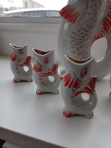Porcelan “balıq” dəsti - Material: yüksək keyfiyyətli parlaq porcelan