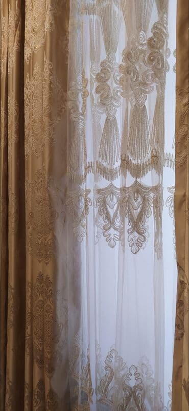 рулонные шторы баку: Б/у, Занавеска, цвет - Золотой — 4
