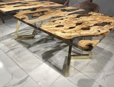 письменный стол баку: Гостиный стол, Новый, Нераскладной, Эпоксидная смола, Прямоугольный стол — 3