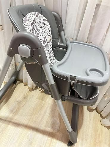 pive seti: Uşaq yemək kreslosu - Rəng: boz/gümüş tonları, naxışlı yumşaq — 3