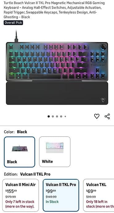 vga hdmi kabel: Turtle Beach Vulcan II TKL Pro – maqnitik mexaniki RGB oyun — 2