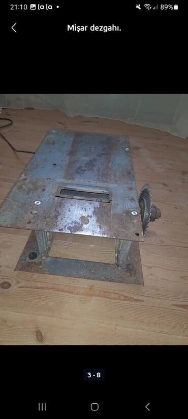 taxta dəzgahı: Mişar dəzgahı – stolüstü tip, metal korpuslu. Xüsusiyyətlər: - Üst — 5