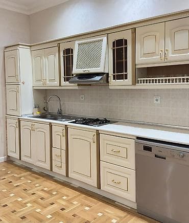 matbax mebeli: Klassik üslubda tam ölçülü mətbəx mebeli dəsti - Rəng: krem + qızılı — 2