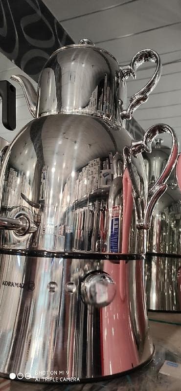 samavar: Samovar elektrik samovar Korkmaz Turk istehsali 4 litr su 1.8 litr cay — 2