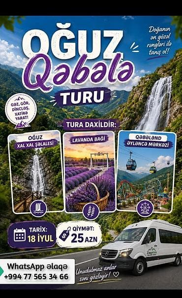 İsmayıllı–Lahıc–Qəbələ və Oğuz–Qəbələ turları – Tarixlər: 10–31 iyul lalafo.az -da İsmayıllı–Lahıc–Qəbələ və Oğuz–Qəbələ turları – Tarixlər: 10–31 iyul