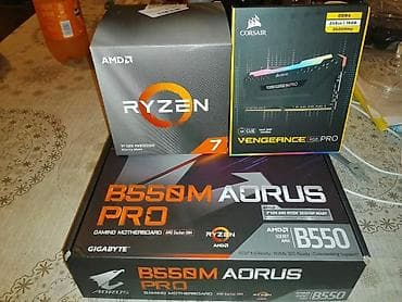 Masaüstü kompüterlər və iş stansiyaları: Monitor: 32” AOC Curved, 2K QHD, 165Hz, 1ms CPU: Ryzen 7 3700X (8 — 7