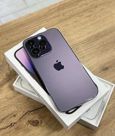 ayfon satisi: IPhone 14 Pro, 256 GB, Deep Purple, Zəmanət, Simsiz şarj, Face ID — 1