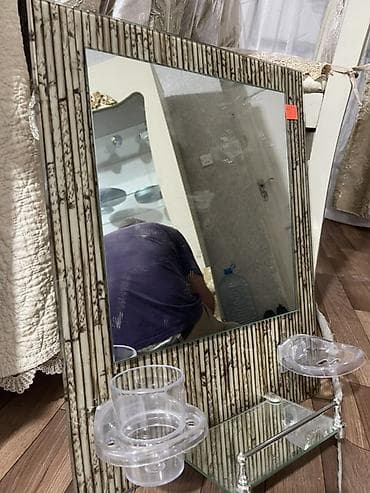 bambu: Güzgü Divar üçün, Düzbucaqlı, Hamam üçün, Çərçivə ilə — 2