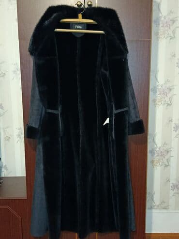 Женская одежда: Шуба, 2XL, цвет - Черный — 3