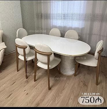 perla stul: Qonaq otağı üçün, Yeni, Açılmayan, 6 stul — 1