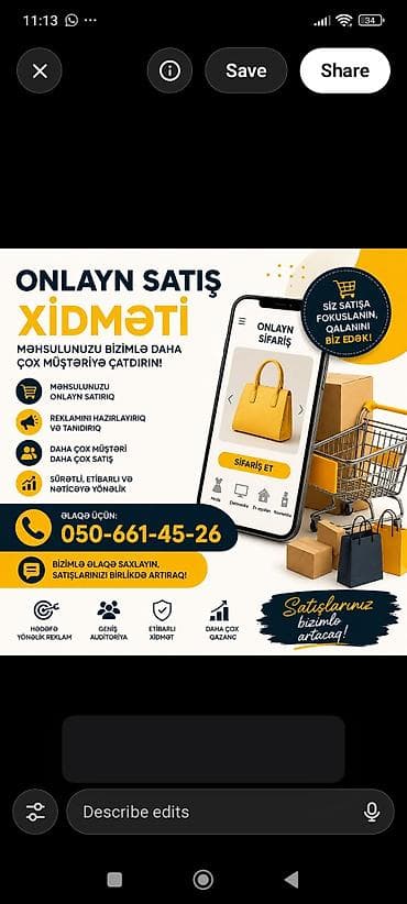 Onlayn Satış Xidməti Məhsulunuzu daha çox müştəriyə çatdırmaq üçün