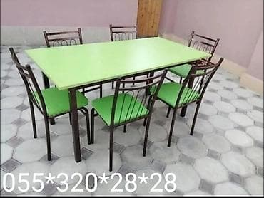 saç stolu: 6 nəfərik 180 azn 8 nəfərik 220azn rən secmi edə bilərsiz oturacaq — 6