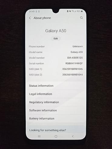 ekran samsung a50: Samsung Galaxy A50, 128 GB, rəng - Göy, İki sim kartlı — 2