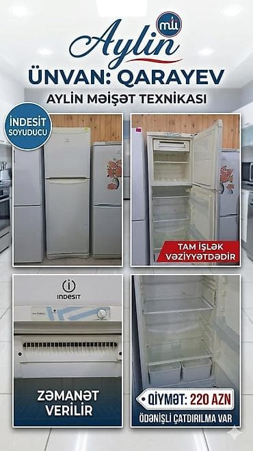 ❄️ Indesit Soyuducu Satılır Vəziyyəti: İşlək vəziyyətdədir Zəmanət