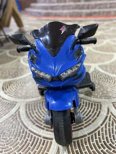 детские мотоциклы на аккумуляторе: Uşaq üçün elektrikli motosiklet – idman stilli, mavi rəng — 2