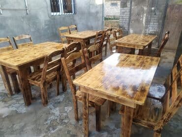 Ev üçün mebel: Bağ evləri və restoran (kafelər ) üçün masa ve stullar. İstənilən — 2