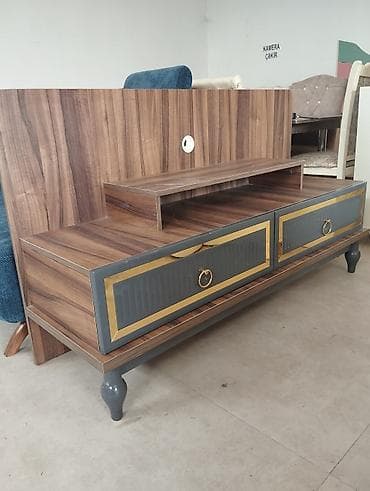 televizor alti dizayn alcipan: Yeni, Düz TV altlığı, Polkalı, Laminat — 2