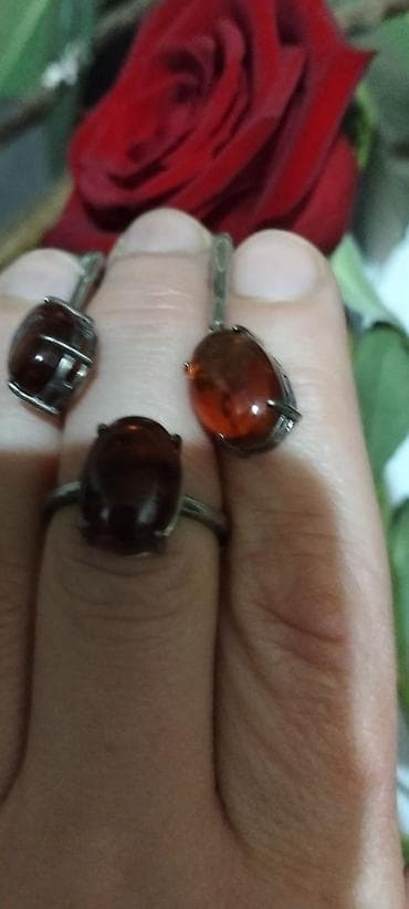 kehraba: Sırğa, Gümüş, 925 g, Ünvandan götürmə — 8