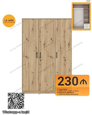 palma agac: 3 qapılı, Siyirməli, Digər rəng, Açılan, Düz dolab — 1