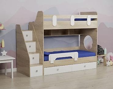 Oğlan və qız üçün, Çarpayı, Matras ilə, Siyirməli, Laminat