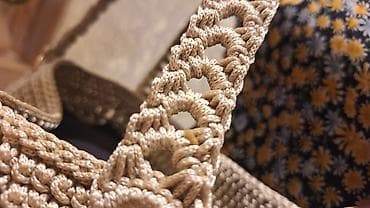 cantalar: Əl işı toxunma çiyin çantası - Material: parıltılı, möhkəm — 2