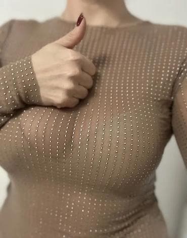 Zərif daş naxışlı mesh bluz - Modellər: qara və bej rəng - Parça — 2