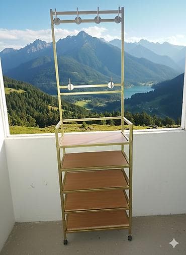 Metall karkaslı çoxfunksiyalı stend/raf sistemi - Material: möhkəm