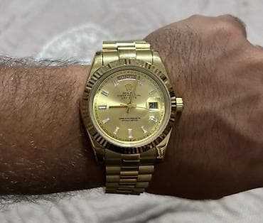cib saati: Rolex Oyster Perpetual Day‑Date qol saatı - Korpus və qolbaq: sarı — 1