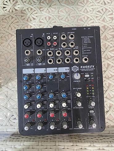 SHOW XM662X miks pulti – 6 kanallı qarışdırıcı, daxili rəqəmsal