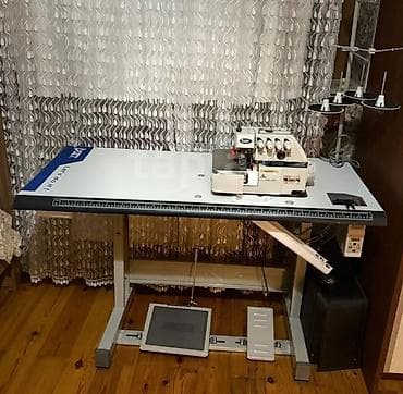 Аристоны: Sənaye overlok tikiş maşını və stol komplekti - Model: Pqdt (5 — 1