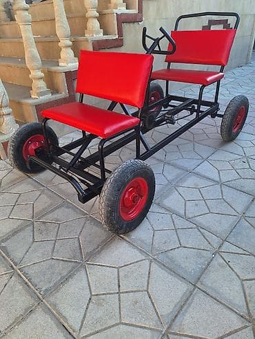 cube velo: Pedalla hərəkət edən 4 təkərli velokart,yumuşağ oturacağlı idarə — 1