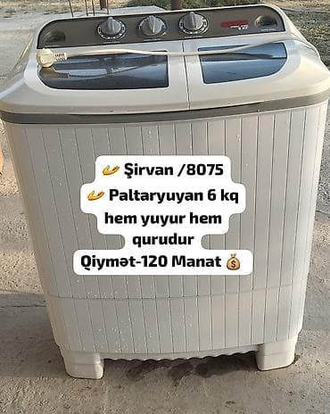 su ile isleyen kondisioner: İki kameralı paltaryuyan maşın – 6 kq tutumlu, həm yuyur, həm də — 1