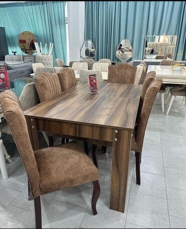 столешница для стола на заказ: Для гостиной, Новый, Нераскладной, Прямоугольный стол, 6 стульев — 2