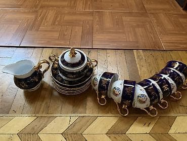 Чайный набор, цвет - Золотой, Фарфор, 6 персон — 1