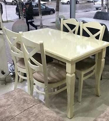 baxça stolu: Yeni, Açılmayan, 4 stul — 3