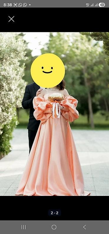 qalin don: Şaftalı rəngli, atlas, ziyafət/libas – abituriyent, nişan, xına və — 3