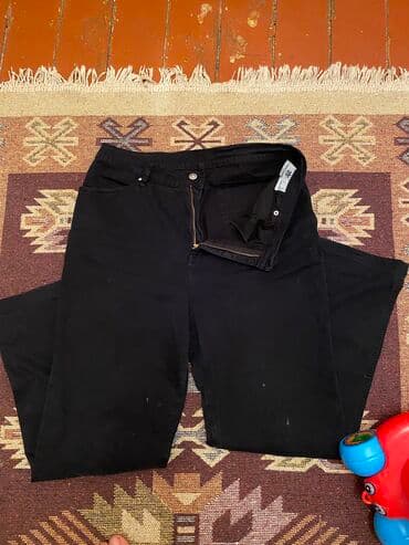 cins şalvar modelleri 2023: Hec geyinilmeyib etiketi ustunde uc cins ikisi qara biri cins trapesdi — 1