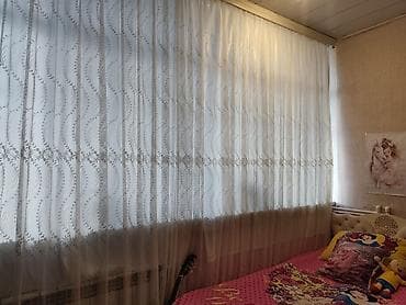 Tül pərdə dəsti 7 metrə 3.5 yigilib - Rəng: ağ, yüngül krem çalarları