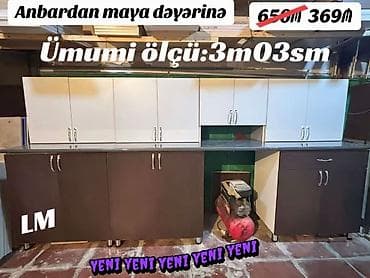 Mətbəx mebellərinin sifarişlə hazırlanması✔️ Ölçü : 3metr03sm☑️ üst — 3