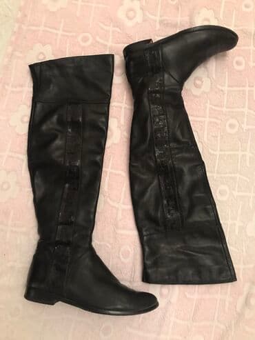 qadin botlari: Ölçü: 39, rəng - Qara, İşlənmiş — 1