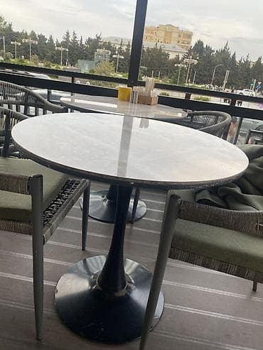 masa transformatoru: Mərmər üstlü dairəvi kafe masaları 1ededi 70azn 2ci eldir - Dizayn — 2