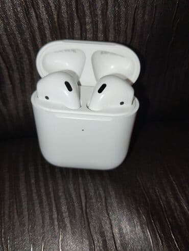 Микрофоны: Б/у Беспроводные (Bluetooth) Наушники, Apple, цвет - Белый — 3