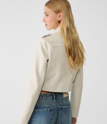 zara xs: Dəri kurtka, Stradivarius, XS — 4