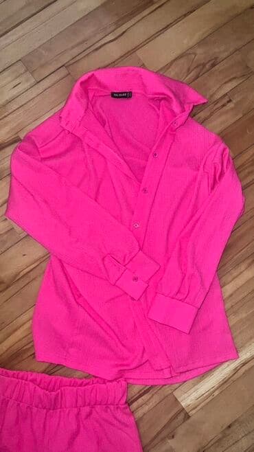 детские велюровые костюмы: Dərin fuşya rəngli, qadınlar üçün iki hissəli dəst. Bu dəst uzunqol — 2