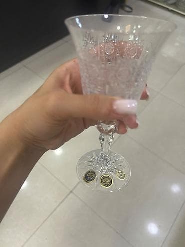 sunger: Qədəhlər, rəng - Ağ, Xrustal, 6 ədədli dəst, 200 ml, Çexiya — 2