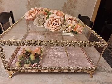 Pastel dəstləri: Zərif dizaynlı bəzəkli qutu – nişan/xınayaxdı/souvenir üçün - — 1