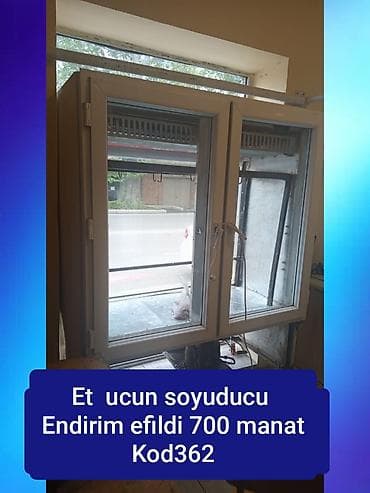 Et üçün soyuducu vitrin - Şüşəli iki qapılı konstruksiya, asma ət — 1