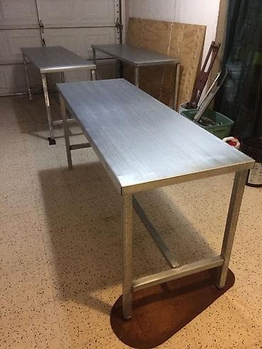 Paslanmayan poladdan iş masaları - Material: yüksək keyfiyyətli