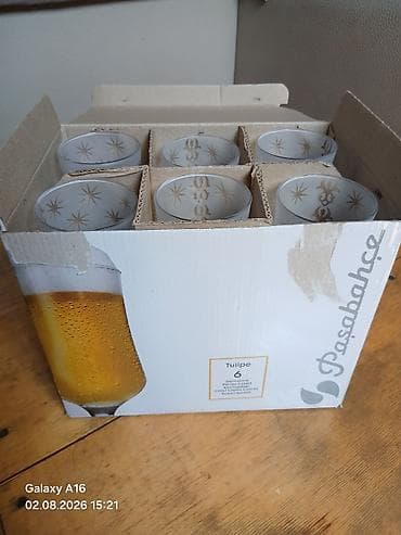 Stəkanlar: Qədəhlər, Şüşə, 6 ədədli dəst, 400 ml, Rusiya — 1