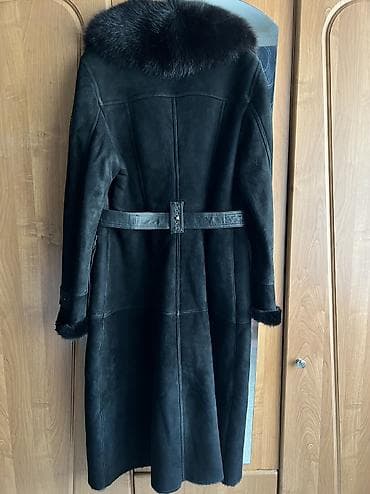 herbi geyimi: Qara rəngli uzun xəz detallı qadın dublenka TEZEDI TURKEY Brend -DIO — 2